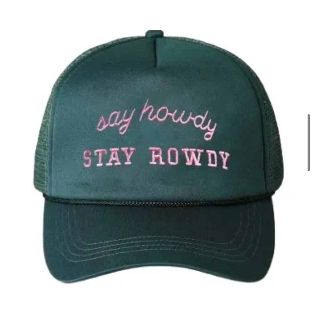 Say howdy stay rowdy trucker hat